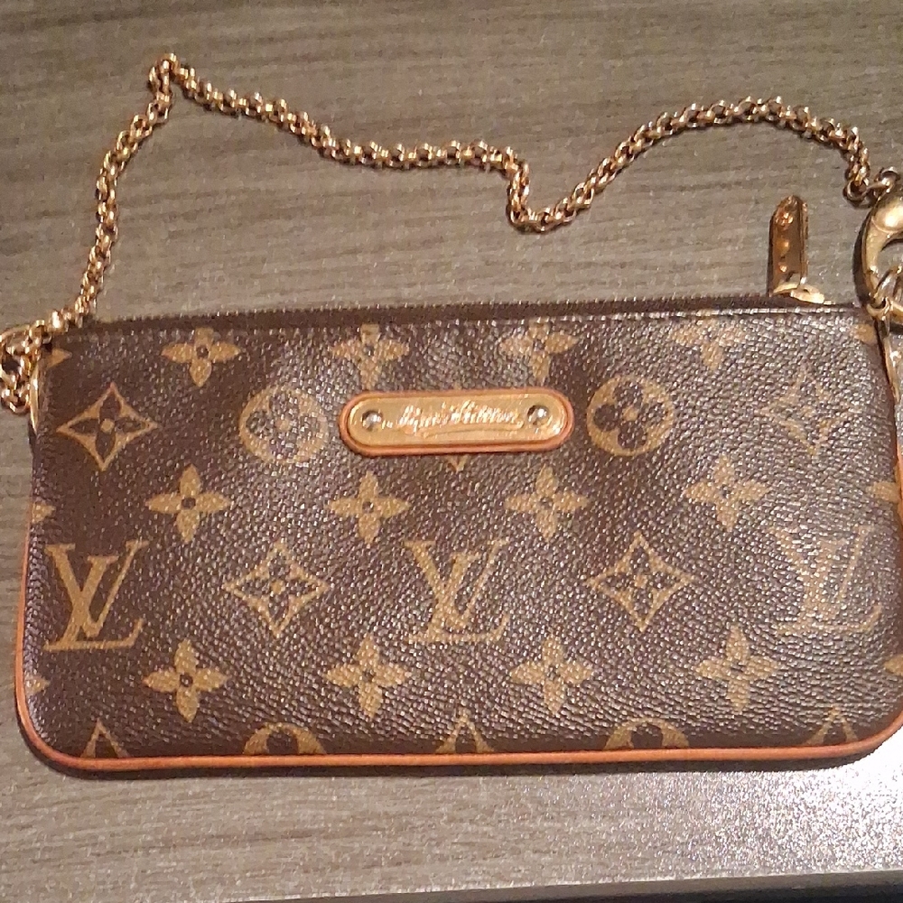 Louis Vuitton Brown Monogram Chain Wristlet